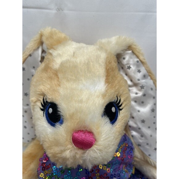 Build A Bear Bunny Rabbit Jointed More Moves Plush Stuffed Animal Silver Stars - Picture 3 of 15
